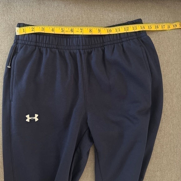 Under Armour Womens Small Sweatpants Joggers Navy Blue Loose Pull On Soft Comfy - Picture 4 of 11
